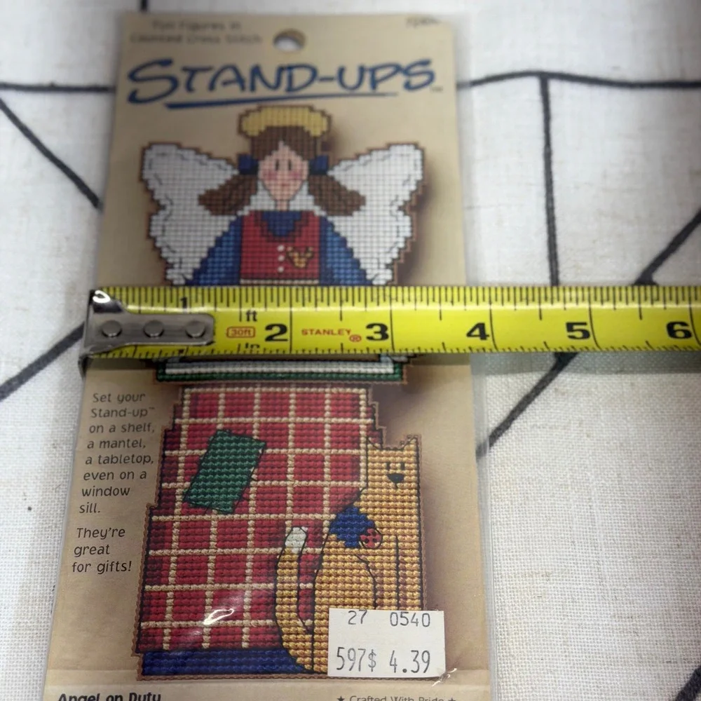 Dimensions Stand-Ups Cross Stitch Kit 7in Multicolor Angel‎ on Duty Vintage 1996